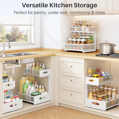 Under Sink Organizer (White / 2-Pack)