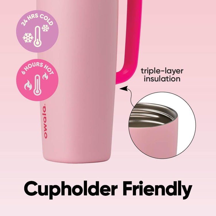 SmoothSip Slider Stainless Steel Insulated Travel Mug with Handle