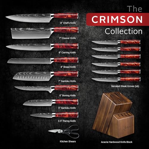 SENKEN 16 Piece Knife Block Set (16 Count)