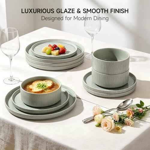 Stoneware Dinnerware Sets for 4 (12 Count)
