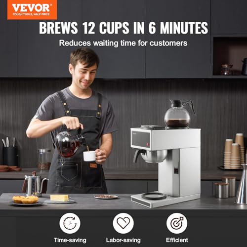 Commercial Drip Coffee Maker 12 Cups Coffee Machine Drip Style