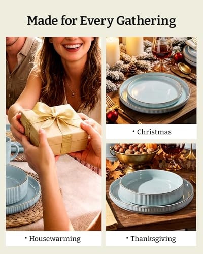 Stoneware Dinnerware Sets for 8 (24 Count)