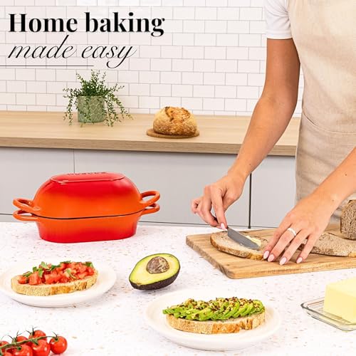 Dutch Oven For Sourdough Bread Baking (24cm x 16cm / Orange)