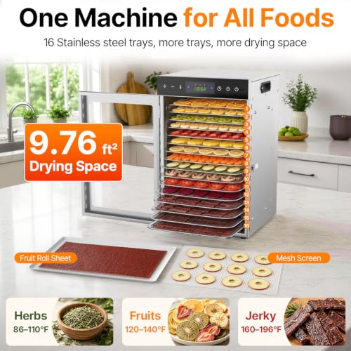 16 Tray Food Dehydrator Machine for Jerky