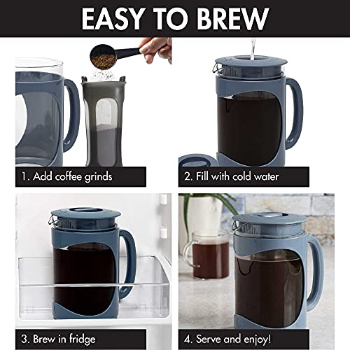 Burke Deluxe Cold Brew Iced Coffee Maker (1.6 Quart / Blue)