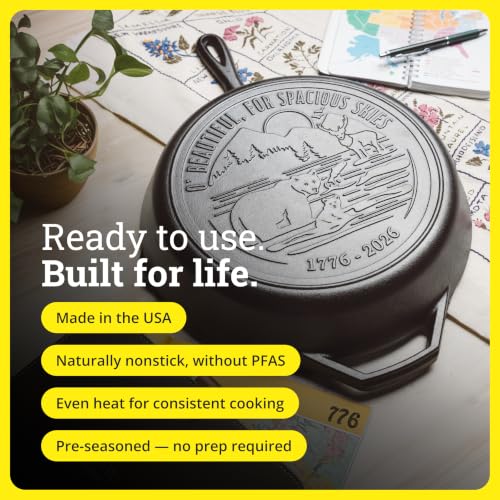 Pre Seasoned Cast Iron Skillet (12 Inch)