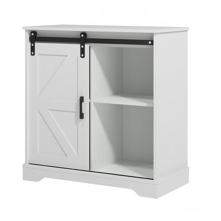Sliding Barn Door Buffet Sideboard Storage Cabinet Coffee Bar Kitchen Farmhouse Style