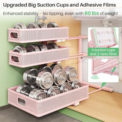 Under Sink Organizer (Pink / 2 Pack)