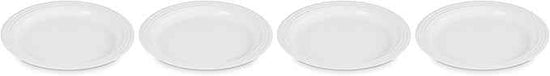 Le Creuset Stoneware Set of 4 Dinner Plates, 10.5" each, White