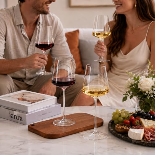 Long Stem Modern Wine Glasses