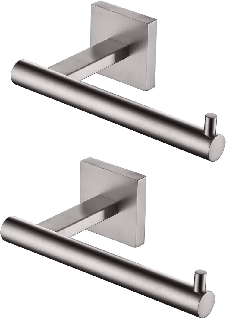 KOKOSIRI Toilet Paper Holder Tissue Paper Dispenser for Bathroom Toilet Roll Holder Brushed Nickel Stainless Steel, 2 Pack, B2005BR-2P