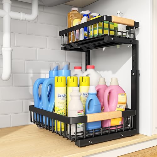 Under Sink Organizer (Small-1-Pack / Black)