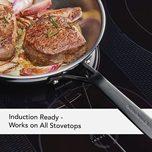 5 Ply Clad Polished Stainless Steel Frying Pan