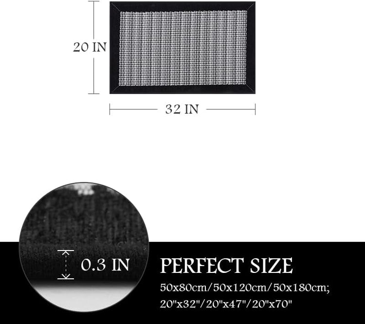 PADOOR Kitchen Mats for Floor, Kitchen Rugs Non Slip Washable, Rubber Backed Kitchen Runner Super Absorbent Kitchen Floor Mat Sink Rug, 20”x32” Black