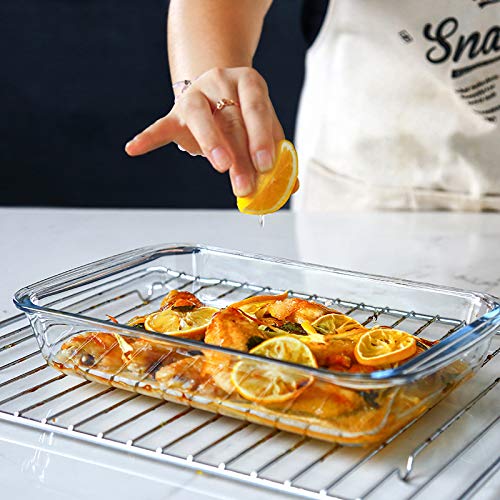 8 Piece Deep Glass Baking Dish with Lids (8 Count)