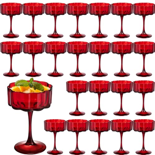 Vintage Champagne Coupes Glass Cute Martini Cocktail Glasses (24 Count)