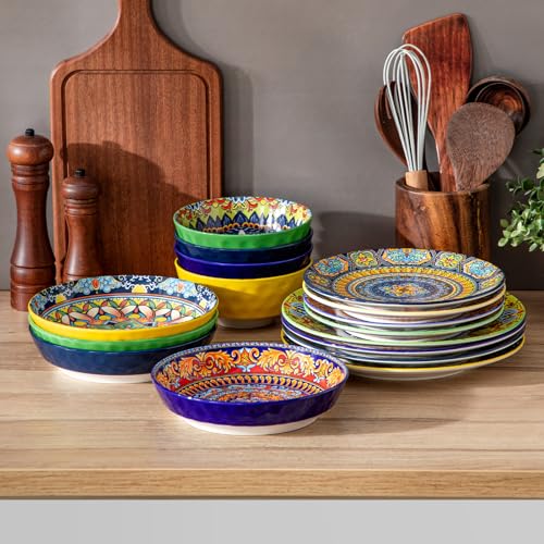 16 Pieces Plates and Bowls Set (Service for 4 (16 PCS))
