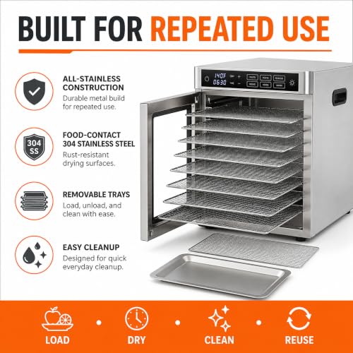 12 Tray Commercial Food Dehydrator