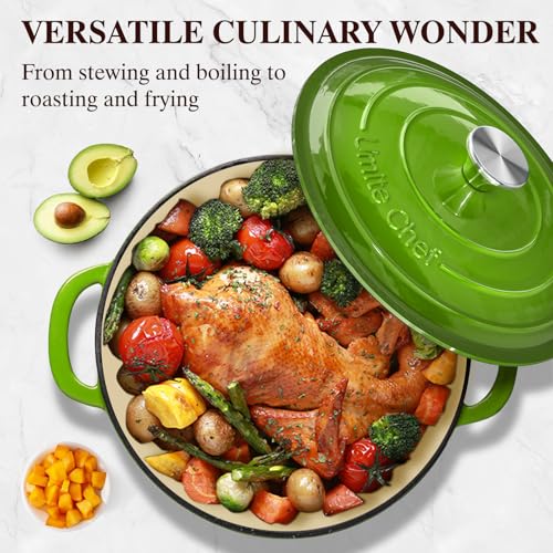 5QT Enameled Cast Iron Dutch Oven Pot with Lid
