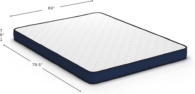 Signature Design by Ashley Queen Size Medium Firm 6 Inch Memory Foam Mattress with Breathable Quilted Cover, Fiberglass Free, Mattress in A Box