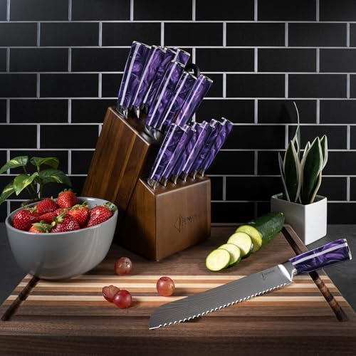 SENKEN 16 Piece Knife Block Set (16 Count)