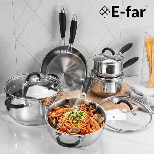 10 Piece Stainless Steel Cookware Set