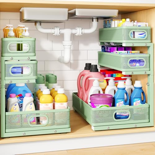 Under Sink Organizer (2-Pack / Green)