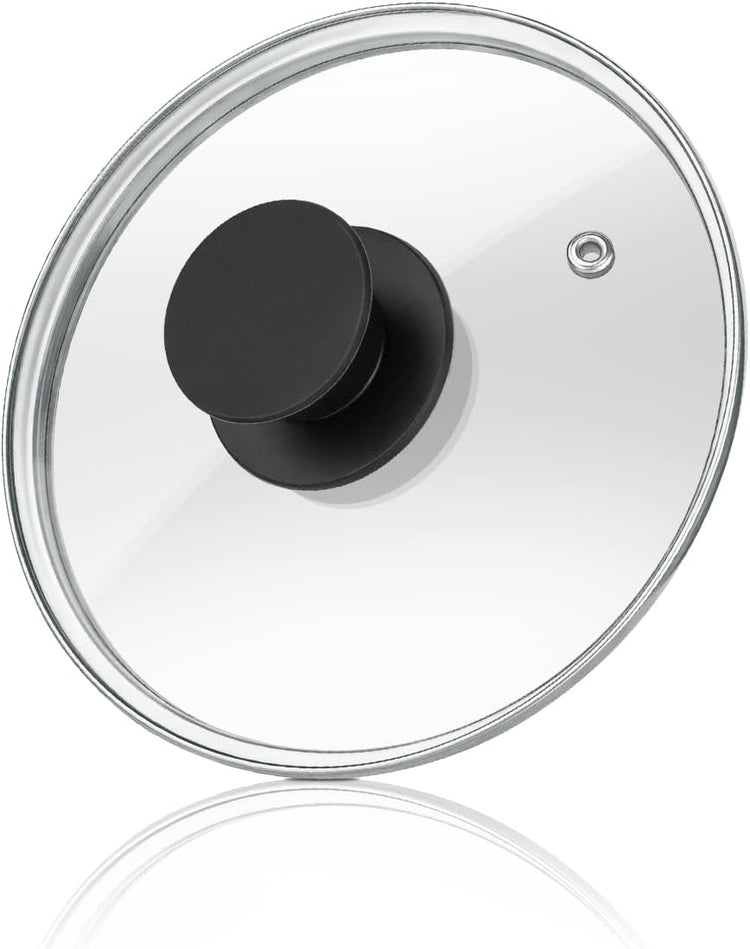Wadaza Pan Lid 6.5 Inch - Tempered Glass Pot Lid - Oven Safe Replacement Glass Lid for Frying Pan Wok Pot Skillet