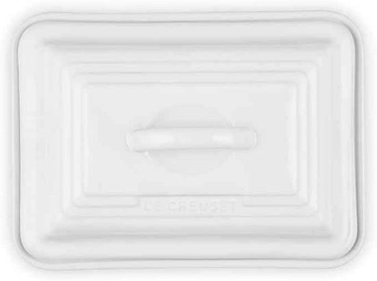 Le Creuset Stoneware European Butter Dish, White