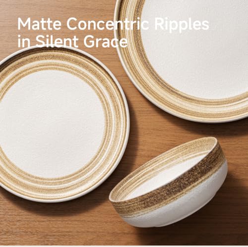 Stoneware Dinnerware Set (Yellow / Service for 4-12Pcs)