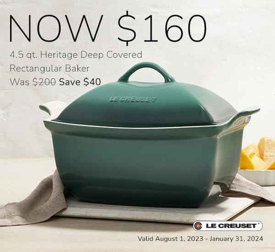 Le Creuset Heritage Stoneware Deep Baker with Lid, 4.5 qt., Marseille