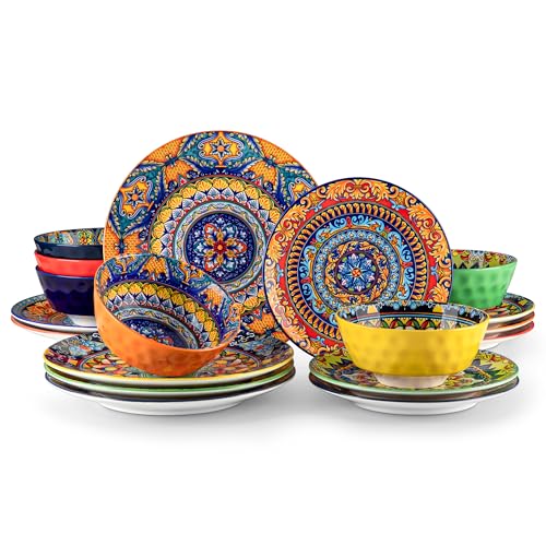18 Pieces Plates and Bowls Set (Service for 6 (18 PCS))
