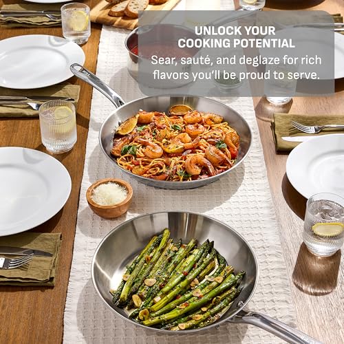 Gourmet Stainless Steel Frying Pan Set