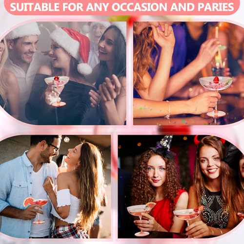 24 Pcs Plastic Coupe Glasses 9 oz Disposable Martini Glasses for Cocktails (24 Count)