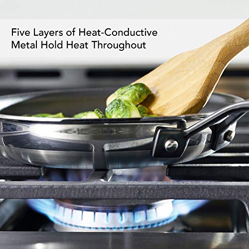 5 Ply Clad Polished Stainless Steel Nonstick Fry Pan