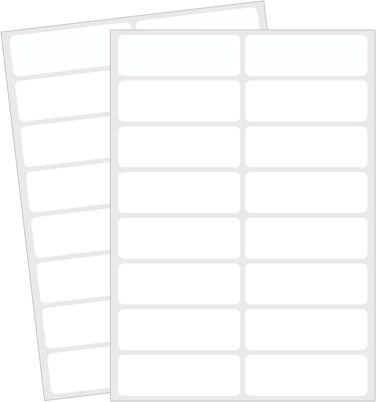 Blank Removable Labels, 1x3 Inch White Freezer Labels for Food Containers, Freezer Label to Write on/Waterproof/Easy Peel Off (240Pcs)