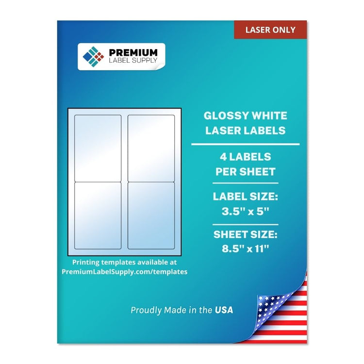 Glossy White Sticker Labels (400 Count)