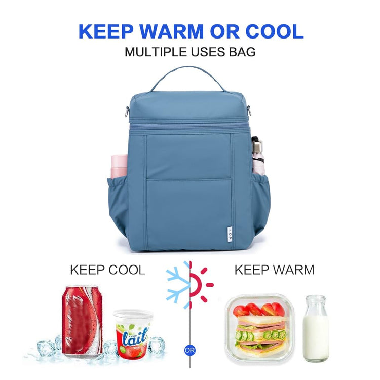 NOL Insulated Lunch Bags for Women Cooler Bag Lightweight Nylon Waterproof Lunch Box for Work