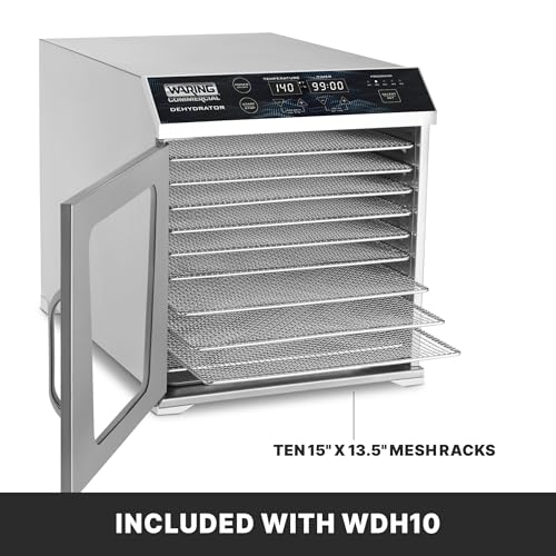Food Dehydrator with Includes 15" x 13.5" Mesh Racks