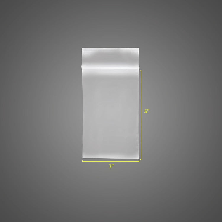 SNL Quality Zipper Lock Reclosable Clear Disposable Plastic Bags, Strong | 3" X 5" - 2 MIL - 100 Bags