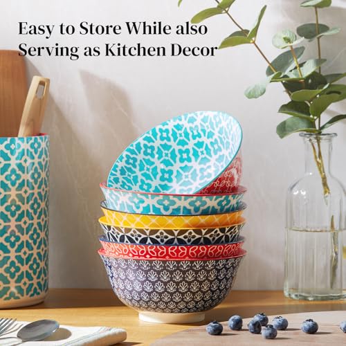 Soup Bowls Set of 6 (Multicolor / 23 OZ)