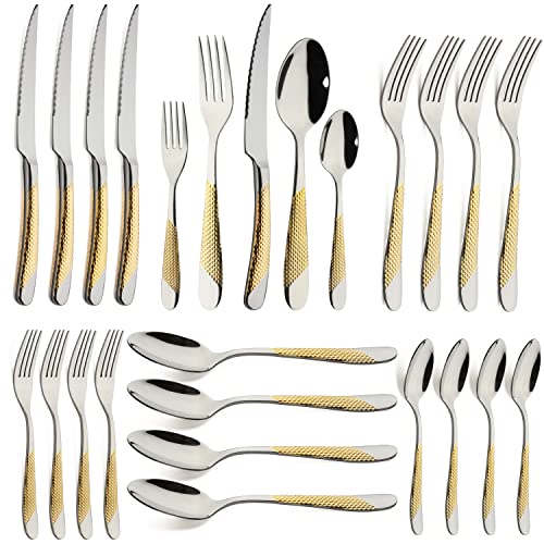 Gold Silverware Set 20 (20 Count)