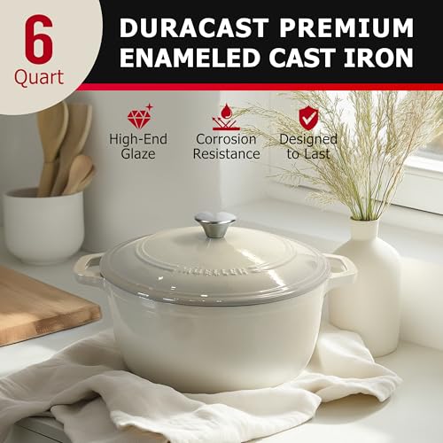 Mueller DuraCast 6QT Enameled Cast Iron Dutch Oven with Lid