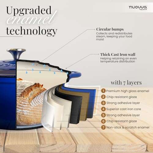 Enamelled Cast Iron Dutch Oven Pot with Lid