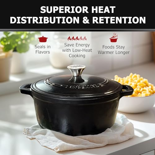 7.5 QT Enameled Cast Iron Dutch Oven