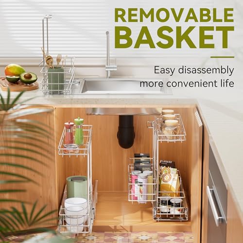 2 Tier Under Sink Organizer 11" W X18 D (11" W X18"D)
