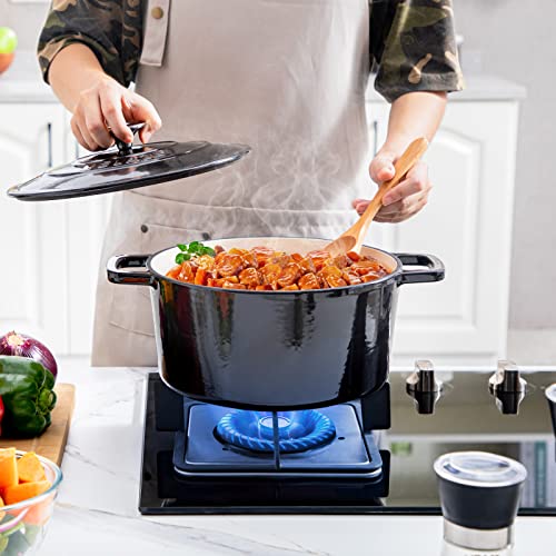 6 QT Enameled Cast Iron Dutch Oven Pot with Lid
