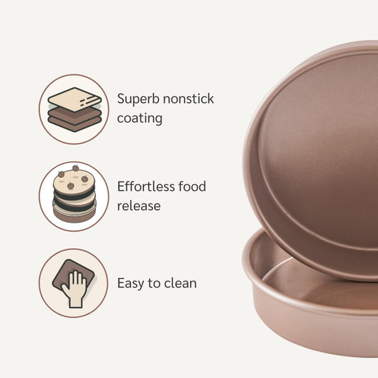9 inch Raund Cake Pan 2 Pack Nonstick (2 Count)