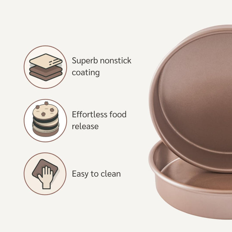 9 inch Raund Cake Pan 2 Pack Nonstick (2 Count)