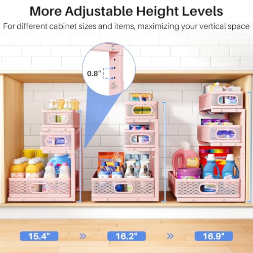 Under Sink Organizer (1-Pack / Pink)